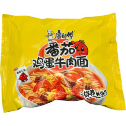 Лапша быстрого приготовления Kangshifu со вкусом говядины с яйцом в томатном соусе 24шт в 1кор