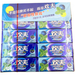 Жевательная резинка Huanfu со вкусом черника-мята 21,5гр*14бл*20шт