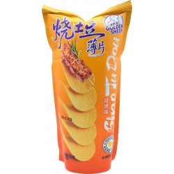 Чипсы картофельные Golden Sheep со вкусом сочного шашлыка 33гр*16бл по 10шт в 1кор