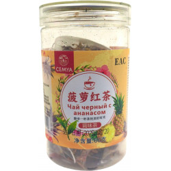 Чай черный пакетированный с сахаром Cemya со вкусом ананаса 60гр*12пакетиков